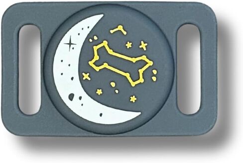 حامل طوق للكلاب على شكل عين شريرة ذو ذيلين متوافق مع جهاز تعقب Apple AirTag، جراب منزلق من السيليكون المتين للحيوانات الأليفة، غطاء جهاز مكتشف آمن، سهل التنظيف in Kuwait