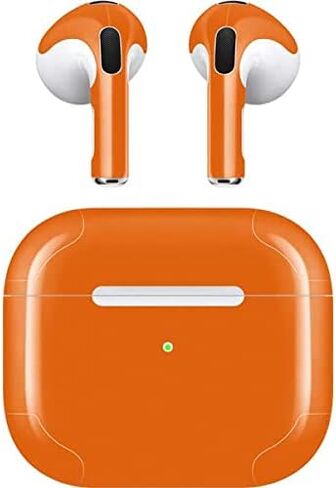 Skinit Decal Audio Skin Compatible with Apple AirPods (3rd Gen, 2021) - Skinit Originally Designed Orange Design in Saudi Arabia