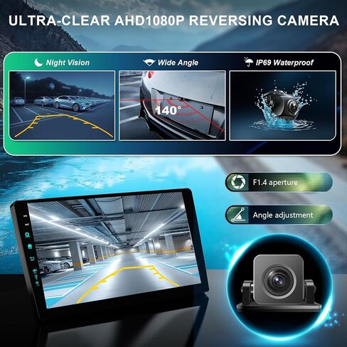 9 بوصة (4Ram 64Rom) 5GWiFi استبدال ترقية راديو السيارة لسيارة Ford F150 F-150 2009-2012 Android 13 مع CarPlay اللاسلكي/Android Auto/FM/AM/RDS/1080P كاميرا احتياطية/BT5.4 ((09-12) 1080P) in Saudi Arabia