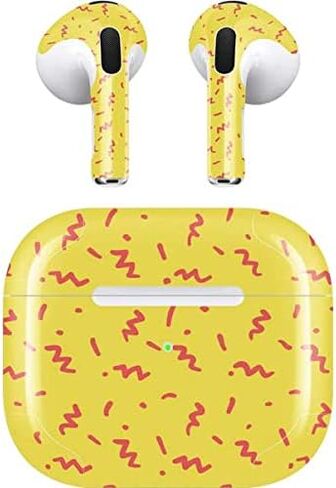 Skinit Decal Audio Skin Compatible with Apple AirPods (3rd Gen, 2021) - Skinit Originally Designed Yellow Spring Design in Saudi Arabia