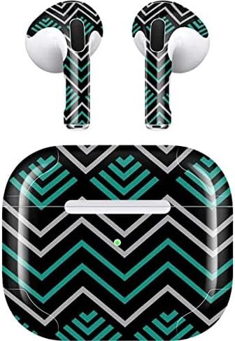 غلاف صوتي من Skinit متوافق مع Apple AirPods (الجيل الثالث، 2021) - تصميم Techno Chevron المصمم في الأصل من Skinit in Saudi Arabia