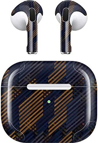 Skinit Decal Audio Skin Compatible with Apple AirPods (3rd Gen, 2021) - Skinit Originally Designed Retro Fall Pattern Design in Saudi Arabia