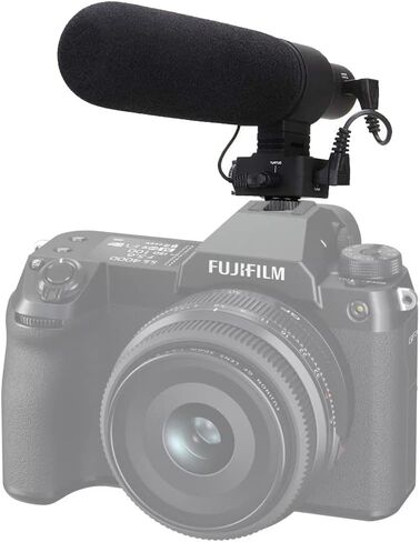 ميكروفون رقمي Nc متقدم فائق القلب متوافق مع Fujifilm GFX 50S (ستيريو/بندقية) مع غطاء للقطط الميتة in Kuwait