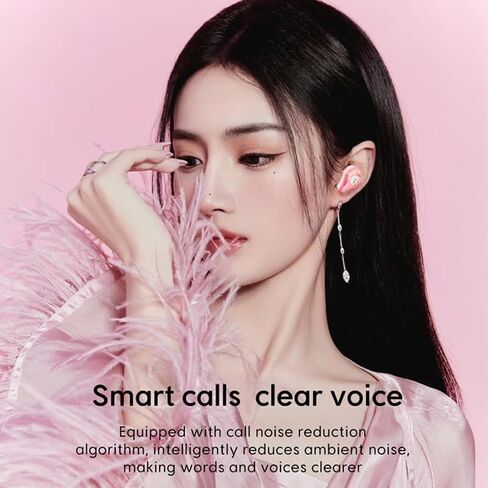 Sabbat X12 Ultra 2025 سماعات أذن لاسلكية جديدة - CVC 8.1 لتقليل الضوضاء، صوت ستيريو هاي فاي، عمر بطارية طويل 30 ساعة، سماعات داخل الأذن للرياضة والعمل، متوافقة مع iPhone، Samsung، iOS، Android (Blooming Stone) in Kuwait