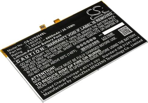 بطارية بديلة 6800 مللي أمبير في الساعة لـ LEN0V0 Tab 4 10، Tab 4 10.1، TAB4 10-ZA2J0030SE، TB-X304F، TB-X304F/L، TB-X304F/N، TB-X304F-ZA2J0030SE، TB-X304L، الجزء رقم: L16D2P31 in Kuwait