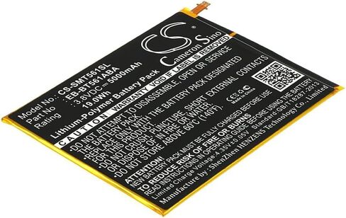 بطارية بديلة بقدرة 5000 مللي أمبير في الساعة لجهاز Samsung Galaxy Tab E Nook Edition 9.6، SM-T560، SM-T561، SM-T565، رقم الجزء: EB-BT561ABA، EB-BT561ABE in Kuwait