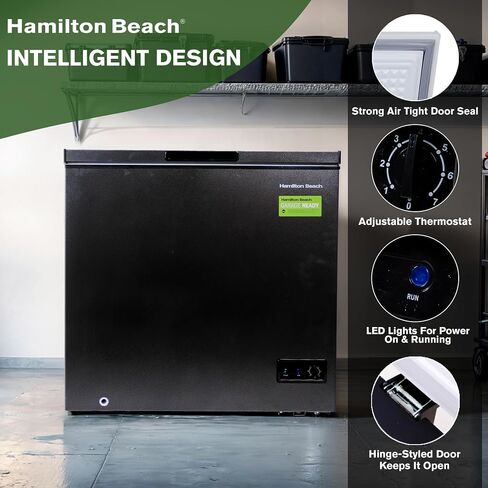Hamilton Beach, HBFRF513 Chest Deep Freezer, 5 Cu. Ft. Capacity, Granita Design in Saudi Arabia