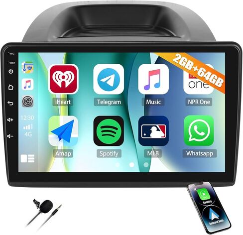 2GB+64GB Car Stereo Radio for Ford EcoSport 2018 2019 2020 with Wireless CarPlay Android Auto 10" Touch Screen Radio Android 13 Head Unit with GPS Navigation Bluetooth WiFi RDS FM Mirror Link in Saudi Arabia