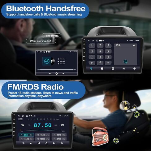 2GB+64GB Car Stereo Radio for Ford EcoSport 2018 2019 2020 with Wireless CarPlay Android Auto 10" Touch Screen Radio Android 13 Head Unit with GPS Navigation Bluetooth WiFi RDS FM Mirror Link in Saudi Arabia