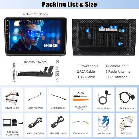 2GB+64GB Car Stereo Radio for Ford EcoSport 2018 2019 2020 with Wireless CarPlay Android Auto 10" Touch Screen Radio Android 13 Head Unit with GPS Navigation Bluetooth WiFi RDS FM Mirror Link in Saudi Arabia