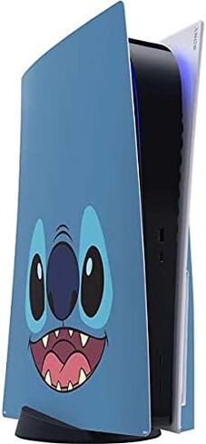 ملصق Skinit المخصص للألعاب متوافق مع وحدة تحكم PS5 - تصميم نمط تعبير الوجه المرخص رسميًا من Disney Lilo and Stitch in Kuwait