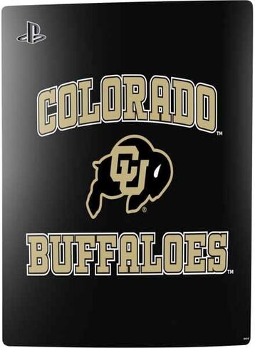 Skinit Decal Gaming Skin Compatible with PS5 Bundle - Officially Licensed University of Colorado CU Logo on Black Design in Saudi Arabia