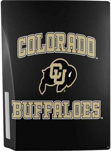 Skinit Decal Gaming Skin Compatible with PS5 Bundle - Officially Licensed University of Colorado CU Logo on Black Design in Saudi Arabia