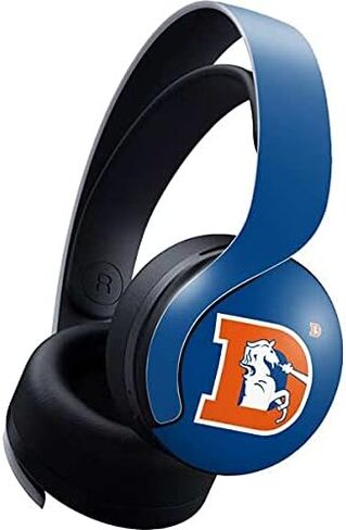 Skinit Decal Gaming Skin Compatible with Pulse 3D Wireless Headset for PS5 - Officially Licensed NFL Denver Broncos Team Jersey Design in Saudi Arabia