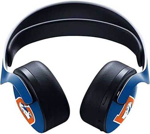 Skinit Decal Gaming Skin Compatible with Pulse 3D Wireless Headset for PS5 - Officially Licensed NFL Denver Broncos Team Jersey Design in Saudi Arabia