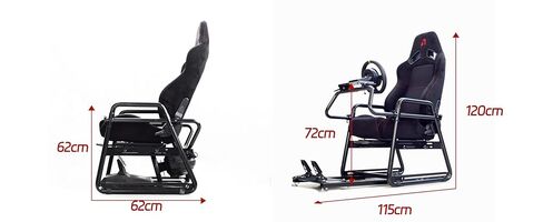 قمرة قيادة السباق ES، متوافقة مع Thrustmaster، Fanatec، Moza Racing، Logitech وSimagic، مع ارتفاع قابل للتعديل، هيكل سريع التحرير، تبديل متعدد الأوضاع، متوافق مع عجلات تصل إلى 10NM in Kuwait