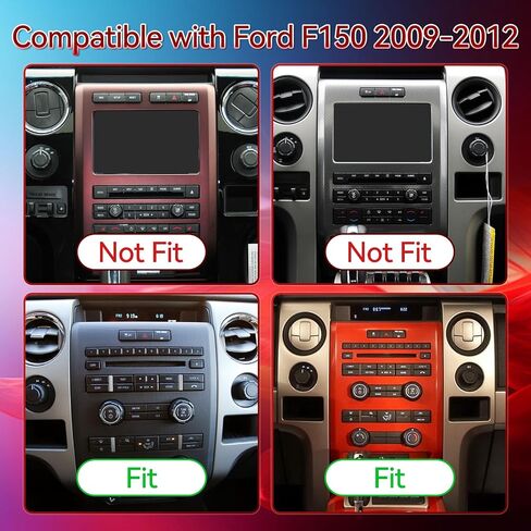 9.7" Android 14 Car Radio Compatible with Ford F150 2009 2010 2011 2012 Manual AC Upgrade, Car Stereo Replacement Wireless CarPlay & Android Auto, WiFi/BT/FM/SWC/GPS/1080P AHD Backup Camera/2+64G in Kuwait