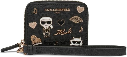 محفظة جاكلين Slg للنساء من KARL LAGERFELD Paris، أخضر زيتوني، مقاس واحد in Kuwait