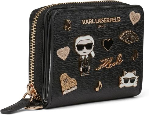 محفظة جاكلين Slg للنساء من KARL LAGERFELD Paris، أخضر زيتوني، مقاس واحد in Kuwait