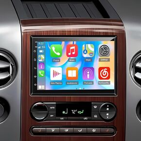 [4+64G] ستيريو سيارة Android 13 مع Carplay لاسلكي وAndroid Auto لسيارة Ford F150 F250 F350 E-250 E-350 Escape Focus ترقية راديو تعمل باللمس مع كاميرا AHD، ملاحة GPS، SWC، WiFi، FM، بلوتوث in Kuwait