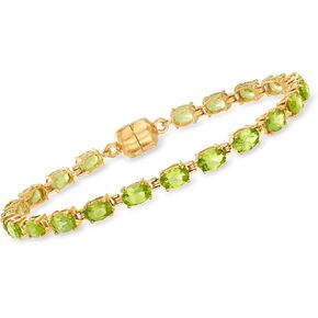 روس سايمونز 8.50 CT. T.W. سوار تنس peridot بالذهب 18kt على الجنيه الاسترليني مع المشبك المغناطيسي in Kuwait