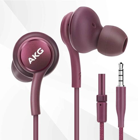 Wired 3.5MM Jack Durable Earphones Earbuds w Microphone and Volume Control, Deep Bass Clear Sound Noise Isolating in Ear Headphones, Compatible with Motorola Moto Z4 Tuned by AKG in Saudi Arabia