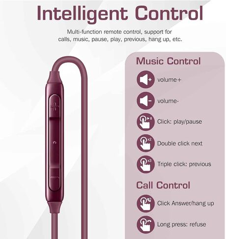 Wired 3.5MM Jack Durable Earphones Earbuds w Microphone and Volume Control, Deep Bass Clear Sound Noise Isolating in Ear Headphones, Compatible with Motorola Moto Z4 Tuned by AKG in Saudi Arabia