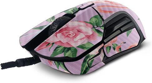 غلاف MightySkins مصنوع من ألياف الكربون متوافق مع ماوس الألعاب SteelSeries Rival 5 - Flamingo Rose | لمسة نهائية واقية ومتينة من ألياف الكربون | سهل التطبيق وتغيير الأنماط | صنع في الولايات المتحدة الأمريكية in Saudi Arabia
