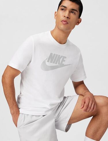 Nike Sportswear Men's T-Shirt AR5004 (Black/White, Small) in Saudi Arabia