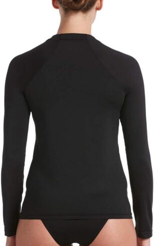 Nike Swim Women's Essential Long Sleeve Hydro Rash Guard White Large/White in Saudi Arabia