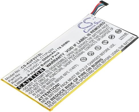 بطارية بديلة بقدرة 5000 مللي أمبير في الساعة لجهاز Asus Transformer Pad TF103CG، TF103CG-1A012A، TF103CG-1A021A، TF103CG-1A060A، TF103CG-1B022A، رقم الجزء: 0B200-00980000M، C11P1328، C11Pq2H in Kuwait