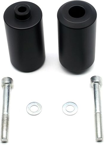 MZS Motorcycle Frame Slider CNC Kits Compatible with Sportster Iron 883 1200 XL883 XL1200 2004-2022, 4" Upper Shock Mount Rear Falling Anti Crash Protector Guards Aluminum Black in Saudi Arabia