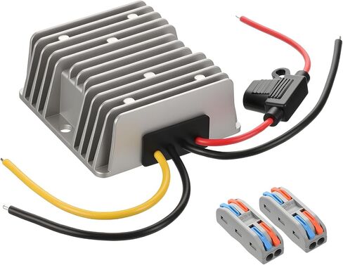 DC 36V/48V Step Down to DC 24V 20A 480W Converter Voltage Regulator Golf Cart Buck Reducer Power Converter Waterproof Module Transformer with Fuse in Kuwait