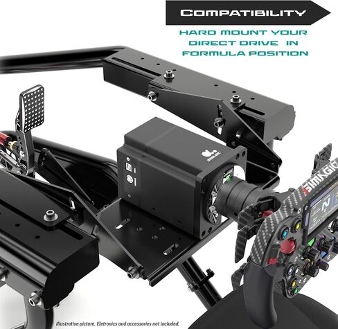 قمرة القيادة لهيكل جهاز سباق Extreme Simracing FX1 Formula Sim - موقع سباق F1 واقعي ومقعد واحد - ألوان متعددة (هيكل أسود/ملصقات حمراء) in Kuwait