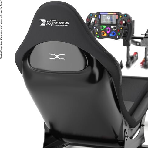 قمرة القيادة لهيكل جهاز سباق Extreme Simracing FX1 Formula Sim - موقع سباق F1 واقعي ومقعد واحد - ألوان متعددة (هيكل أسود/ملصقات حمراء) in Kuwait