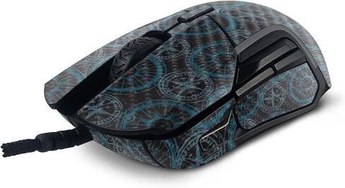 MightySkins Carbon Fiber Skin Compatible with SteelSeries Rival 5 Gaming Mouse - Compass Tile | Protective, Durable Textured Carbon Fiber Finish | Easy to Apply and Change Styles | Made in The USA in Saudi Arabia