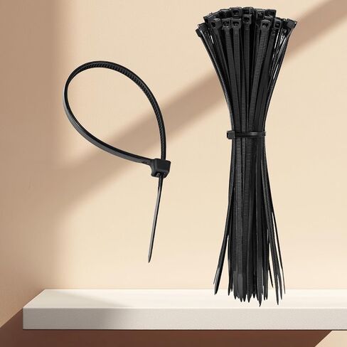100 pcs 10 Inch Zip Ties, Zip Tie, 40lbs Tensile Strength, Zip Ties Assorted Sizes, Self-Locking Nylon Zipties Wraps Suitable for Indoor and Outdoor Use（Black） in Saudi Arabia