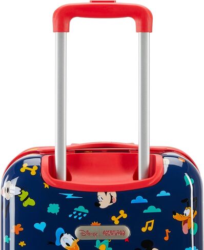 American Tourister Minnie Mouse Carry-On Luggage - Airline Approved, Durable Hardshell with Vibrant Minnie Mouse Design - Roll Confidentially with Spinner Wheels & Colorful Adjustable Handle in Saudi Arabia