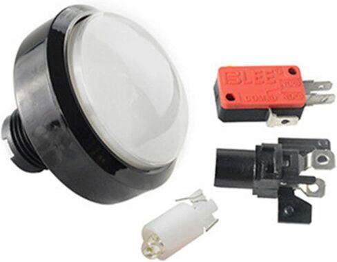 DAGIJIRD 60mm Convex Button Big Round Button Console Button Switch with LED Light for Shooting Game Consoles in Saudi Arabia