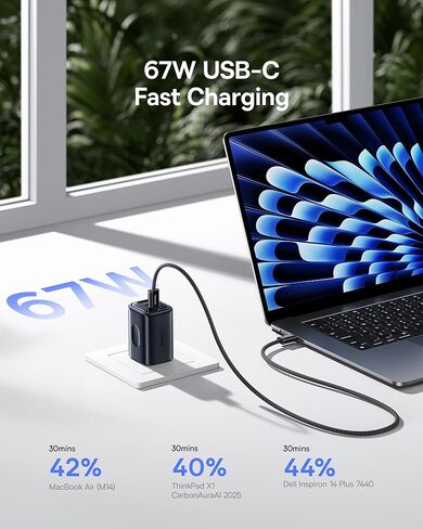 Baseus Picogo Qi2.2 25W Magsafe شاحن محمول باور بانك 10000 مللي أمبير 45W PICOGO 67W USB C شاحن، أصغر 3 منافذ شحن سريع مع قابس قابل للطي in Saudi Arabia