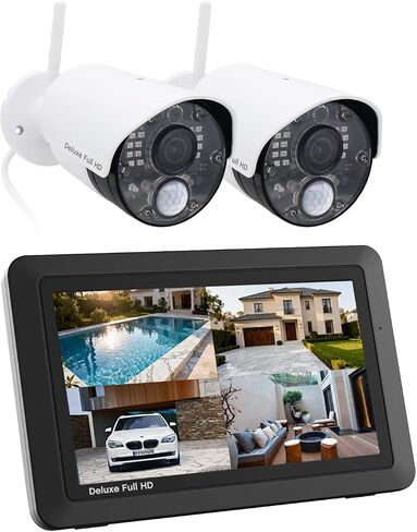 CasaCam Wireless Security Camera Air, 7 inch Monitor, 2 720p Cams, No Fees in Kuwait