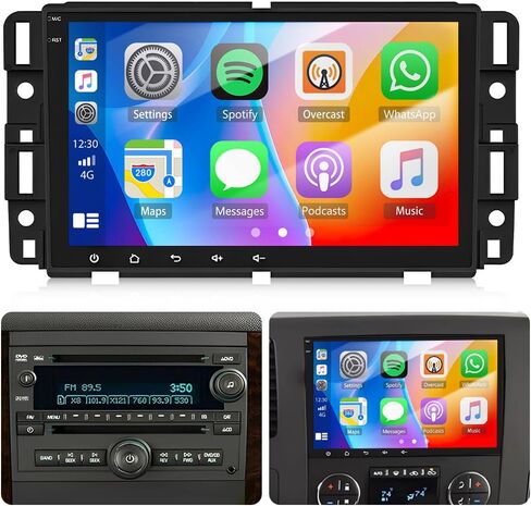 Android 13 Car Radio Stereo Upgrade for 2008-2024 Chevrolet Express, 8 Inch Touch Screen GPS Navi Head Unit Radio Replacement Double Din w/Wireless Carplay & Android Auto Bluetooth BT DSP SWC in Saudi Arabia