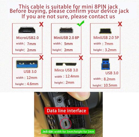 Replacement USB Camera Data Charger Charging Cable Cord for Fujifilm X10, X20, XF1, FinePix S4500 S4200 JX650 JX660 JX675 JX680 AX385 AX500 AX510 AX550 J10 J100 J12 J26 J27 J28 J29 J30 J32 J35 & More in Saudi Arabia
