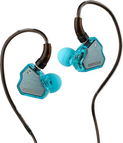 7Hz x Crinacle Zero:2 in Ear Monitor, Updated 10mm Dynamic Driver IEM Earphones, HiFi Wired Earbuds, with OFC IEM Cable for Gaming & Music Audiophiles (No Mic 3.5mm, Blue) in Kuwait