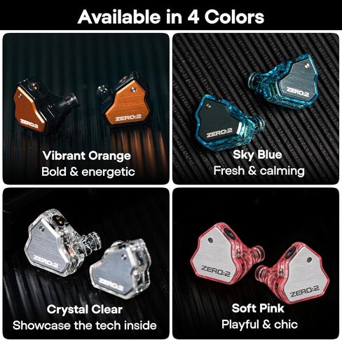7Hz x Crinacle Zero:2 in Ear Monitor, Updated 10mm Dynamic Driver IEM Earphones, HiFi Wired Earbuds, with OFC IEM Cable for Gaming & Music Audiophiles (No Mic 3.5mm, Blue) in Kuwait