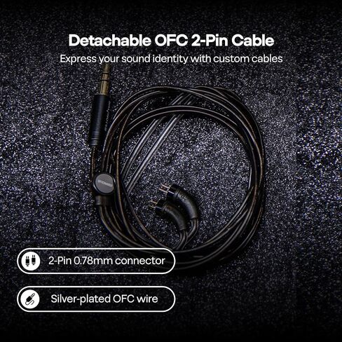 7Hz x Crinacle Zero:2 in Ear Monitor, Updated 10mm Dynamic Driver IEM Earphones, HiFi Wired Earbuds, with OFC IEM Cable for Gaming & Music Audiophiles (No Mic 3.5mm, Blue) in Kuwait