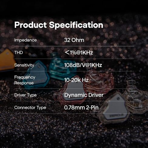 7Hz x Crinacle Zero:2 in Ear Monitor, Updated 10mm Dynamic Driver IEM Earphones, HiFi Wired Earbuds, with OFC IEM Cable for Gaming & Music Audiophiles (No Mic 3.5mm, Blue) in Kuwait