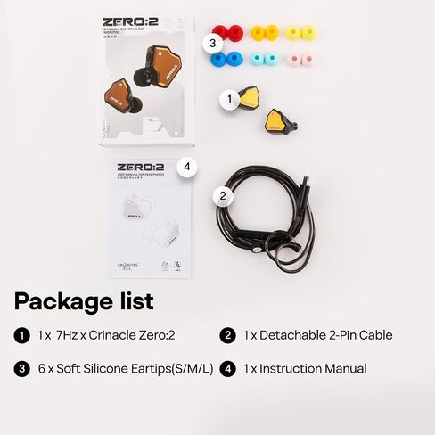 7Hz x Crinacle Zero:2 in Ear Monitor, Updated 10mm Dynamic Driver IEM Earphones, HiFi Wired Earbuds, with OFC IEM Cable for Gaming & Music Audiophiles (No Mic 3.5mm, Blue) in Kuwait