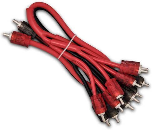 DS18 R2M12M المستوى 2 RCA 100% نحاس OFC Y موصل 2 ذكر إلى 12 ذكر 1.5 قدم فائق المرونة، عزل متين - أحمر in Kuwait