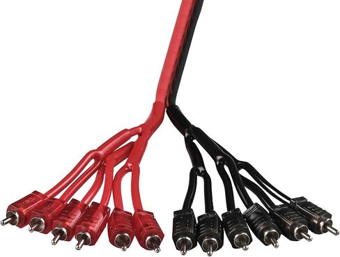 DS18 R2M12M المستوى 2 RCA 100% نحاس OFC Y موصل 2 ذكر إلى 12 ذكر 1.5 قدم فائق المرونة، عزل متين - أحمر in Kuwait
